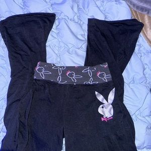 Vintage Y2K Playboy Flare Leggings